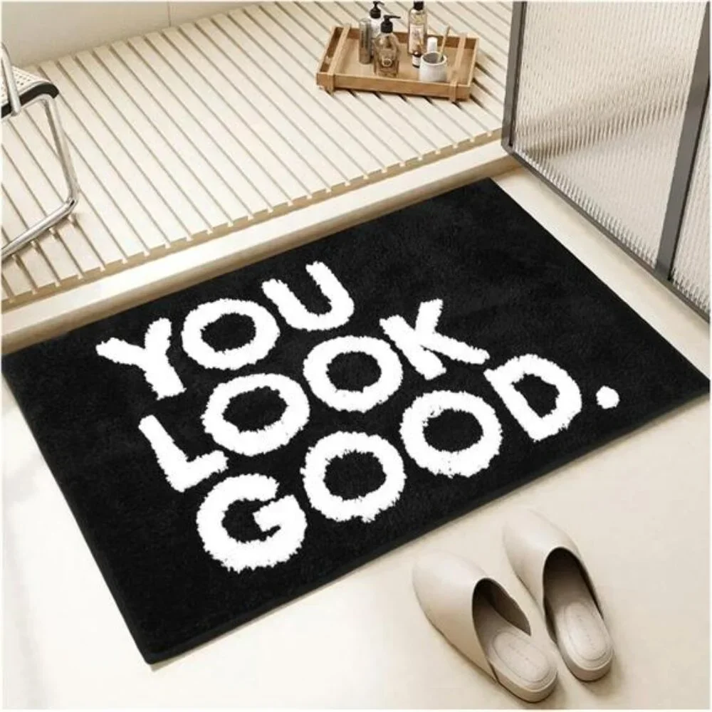 You Look Good Bathroom Rug Non Slip Bath Mat Absorbent Funny Washable Floor Carp